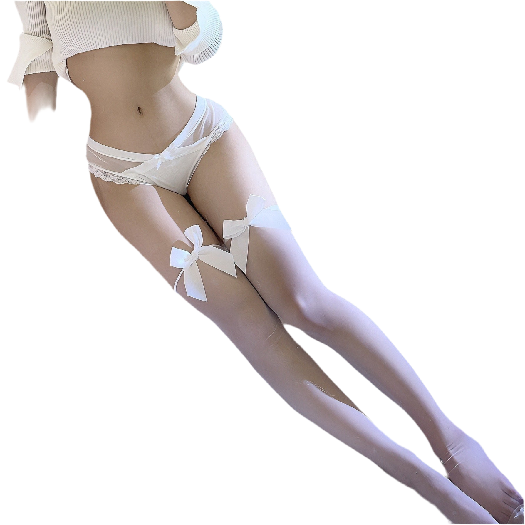 Chaussettes sexy à nœud au genou