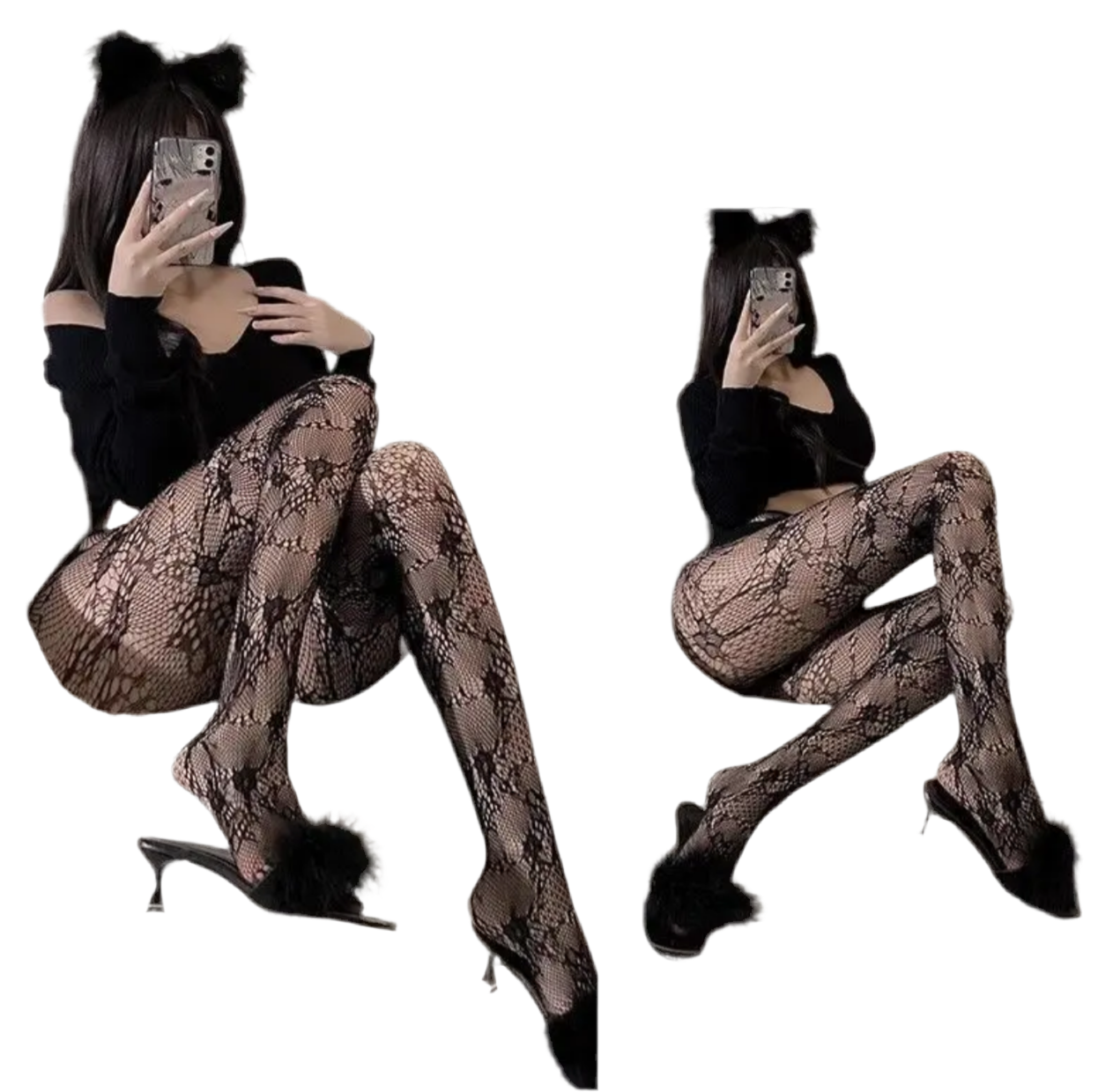 Collants à fleurs de vigne