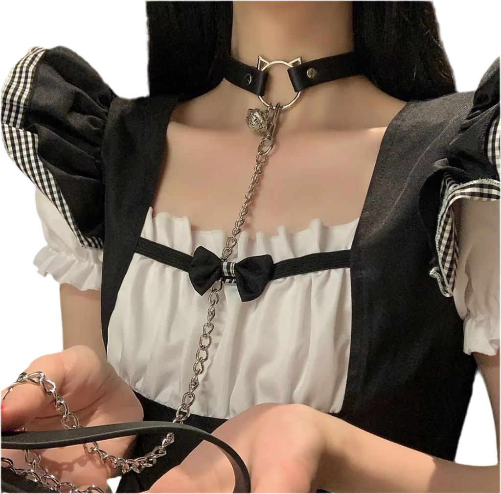 Collier de clavicule en forme de cloche de chat